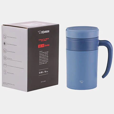 Zojirushi Tumbler with Handle SE - KAE Blue 480 ml - Blue