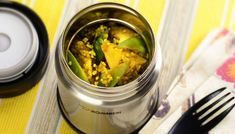 🍛 Hot Quinoa Curry Bowl – Lunch Jar Recipe with Shiitake & Snow Peas