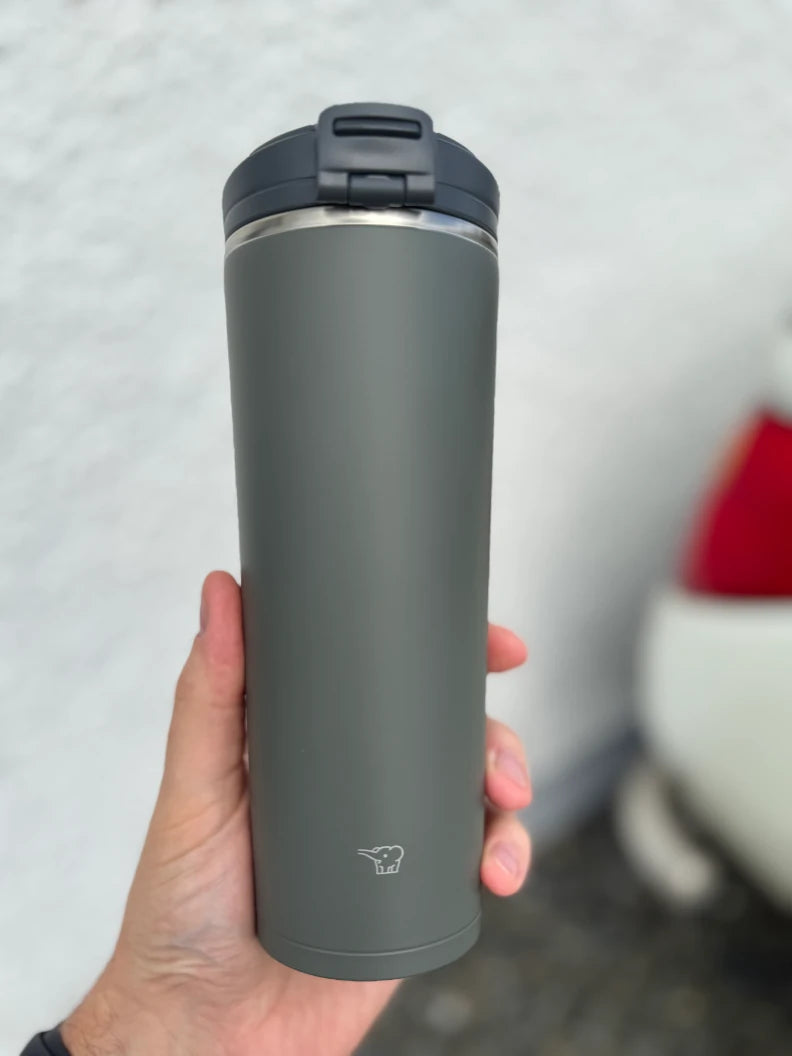 Zojirushi SX-KA Stainless Steel Tumbler Sage Green, 300–400 ml insulated BPA-free thermal mug with flip lid – Ireland